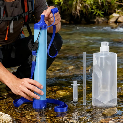 Outdoor Water Purifier Camping Hiking Emergency Life Portable Purifier Water Filter Suitable for Streams, Lakes Outdoors Camping