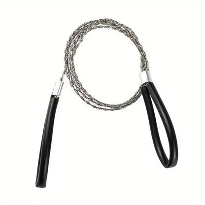 1Pc Leather Cover Stainless Steel Wire Saw Wilderness Survival Outdoor Camping Hike Mini Hand Pulled Rope Saw Survival Equipment