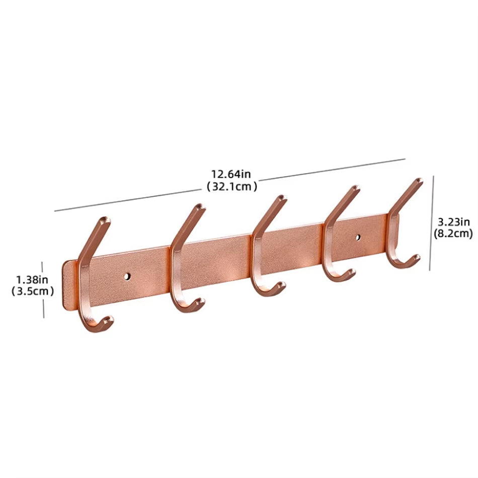 Luxehook™ Rose Gold Wall Hooks – Sleek Storage, Effortless Style